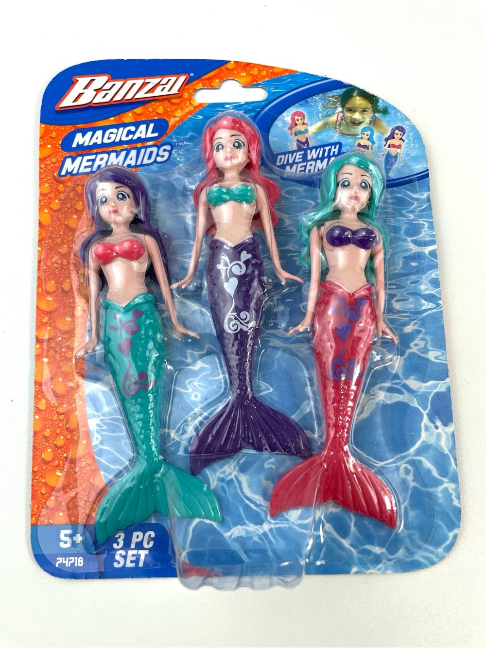 BANZAI 3 Piece Magical Mermaids Swimming Pool Dive Water Toys
